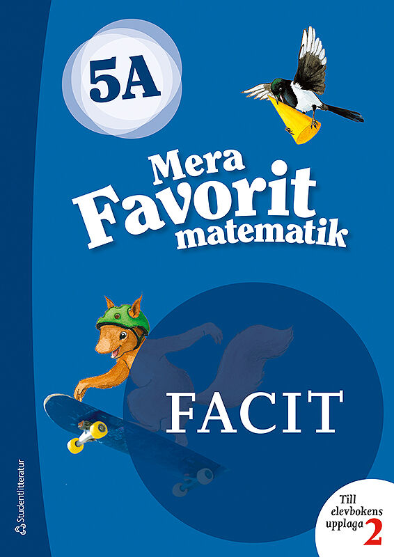 Omslag: Mera Favorit matematik 5A för räknehäfte Facit till upplaga 2,  5-pack