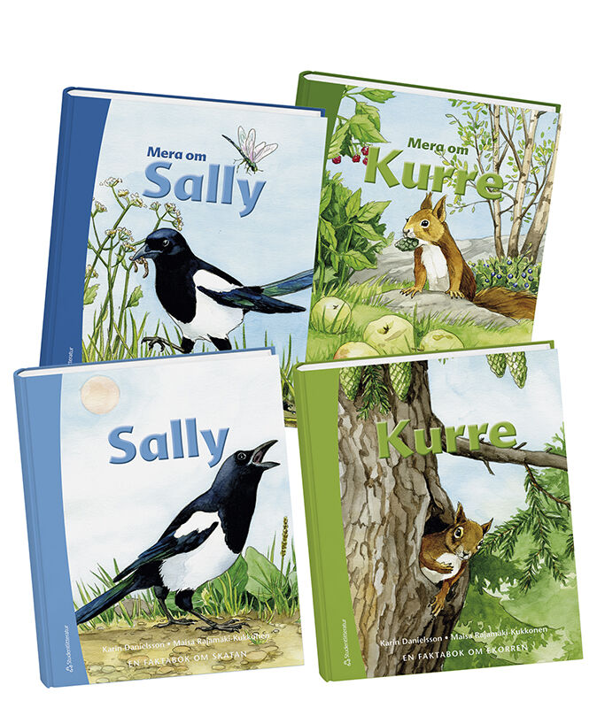 Omslag: Sally och Kurre, fyra olika böcker