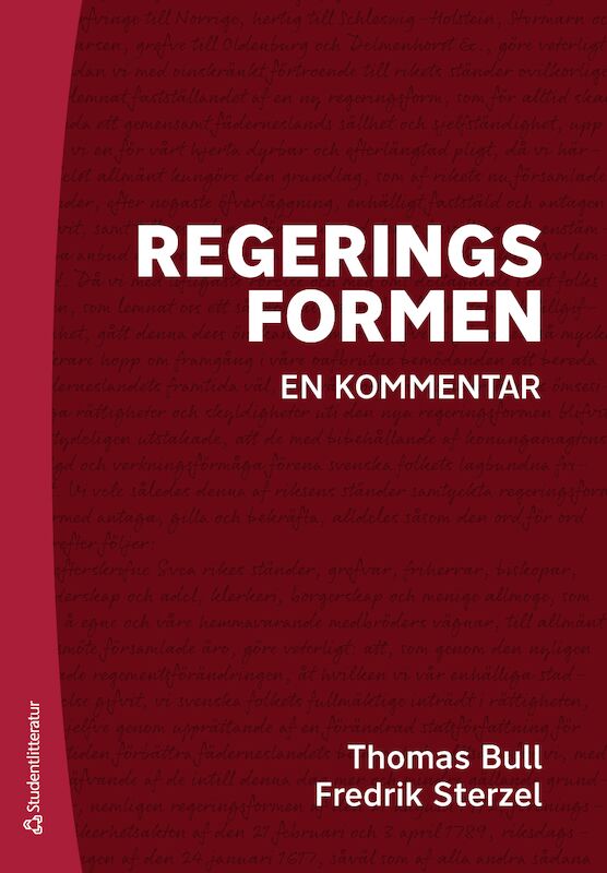 Omslag: Regeringsformen : en kommentar