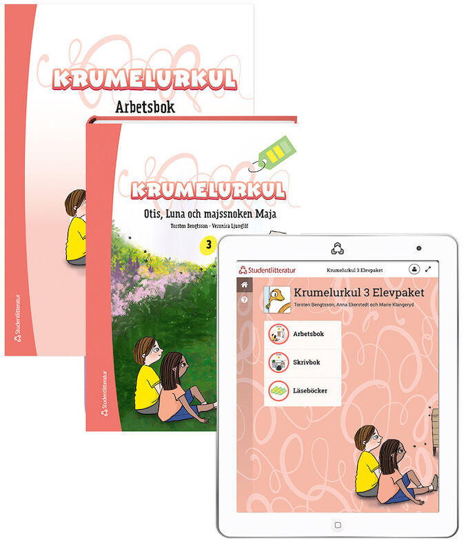 Omslag: Krumelurkul 3 Läsa mera Elevpaket - Tryckt bok + Digital elevlicens 12 mån