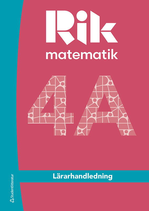 Omslag: Rik matematik 4A Lärarpaket - Tryckt bok + Digital lärarlicens 36 mån