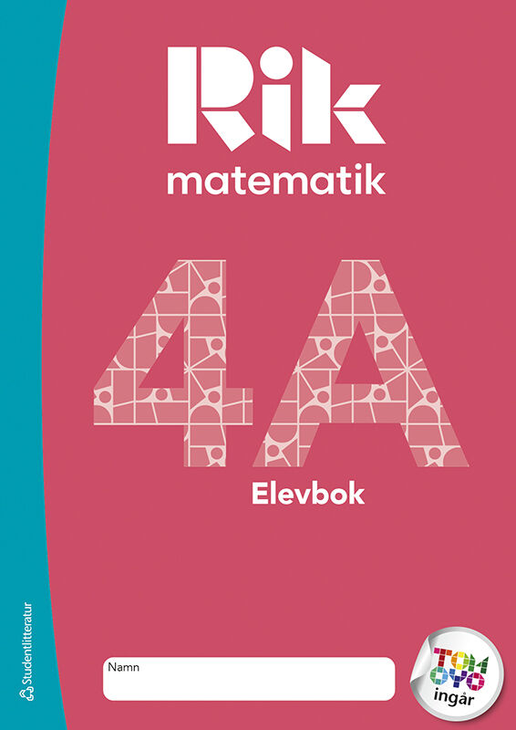 Omslag: Rik matematik 4A Elevpaket - Tryckt bok + Digital elevlicens 12 mån