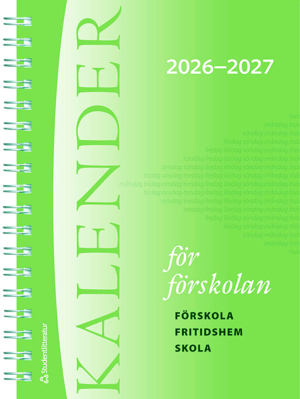 Omslag: Kalender för förskolan 2026/2027 - Förskola, fritidshem, skola