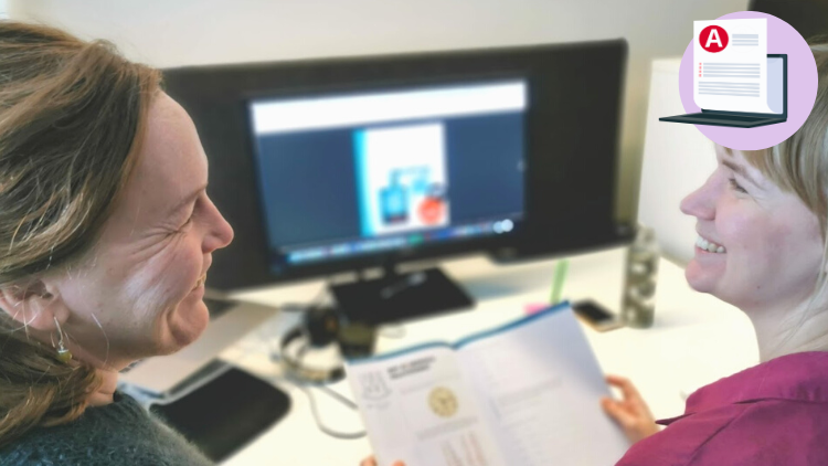 Kollegor utvecklar läromedel på Studentlitteratur