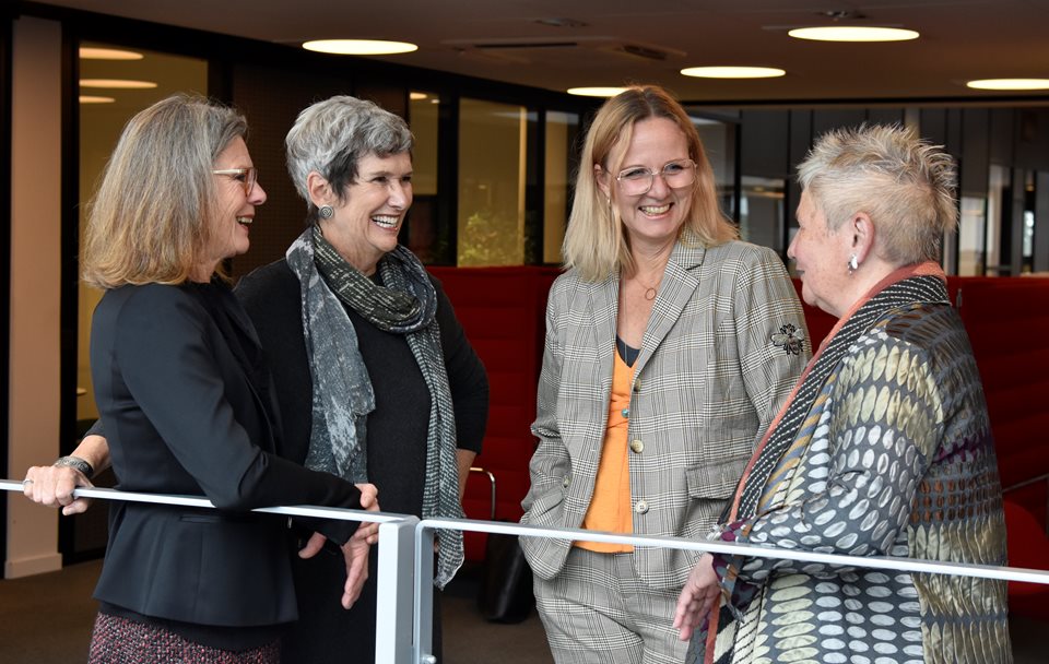 Foto av Lillemor Rehnberg, Judy Halbert, Ingela Netz och Linda Kaser