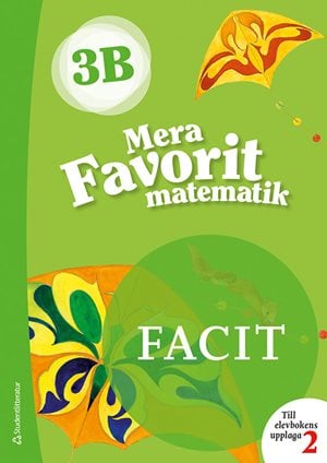 ISBN 9789144128269 Mera Favorit matematik 3B Facit till uppl. 2, 5-pack