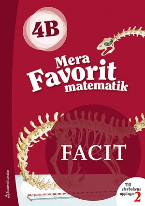 ISBN 9789144128306 Mera Favorit matematik 4B Facit till uppl. 2, 5-pack