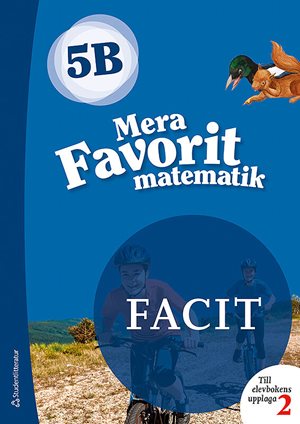 ISBN 9789144128344 Mera Favorit matematik 5B för räknehäfte Facit till upplaga 2, 5-pack