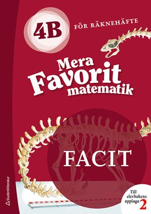 ISBN 9789144136325 Mera Favorit ma 4B för räknehäfte Facit till uppl. 2, 5-pack