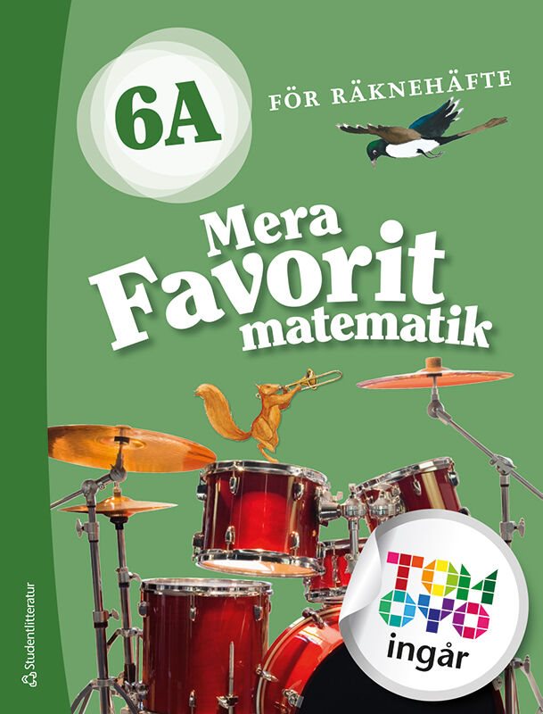 ISBN 9789144172507 Mera Favorit matematik 6A för räknehäfte Elevpaket - Tryckt + Digitalt 36 mån