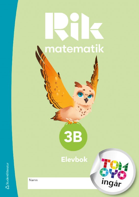 ISBN 9789144180694 Rik matematik 3B Elevpaket - Tryckt bok + Digital elevlicens 12 mån