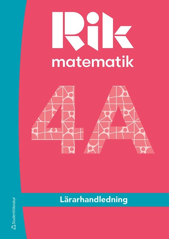 ISBN 9789144182698 Rik matematik 4A Lärarpaket - Tryckt bok + Digital lärarlicens 36 mån