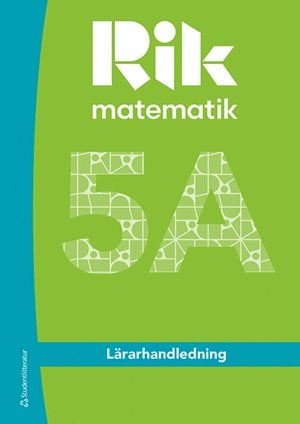 ISBN 9789144182735 Rik matematik 5A Lärarpaket - Tryckt bok + Digital lärarlicens 36 mån