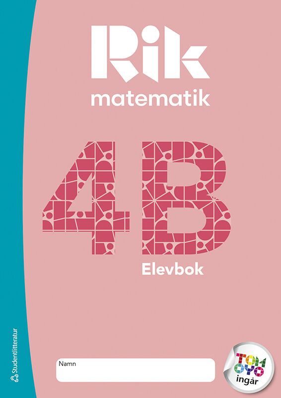 ISBN 9789144182759 Rik matematik 4B Elevpaket - Tryckt bok + Digital elevlicens 12 mån