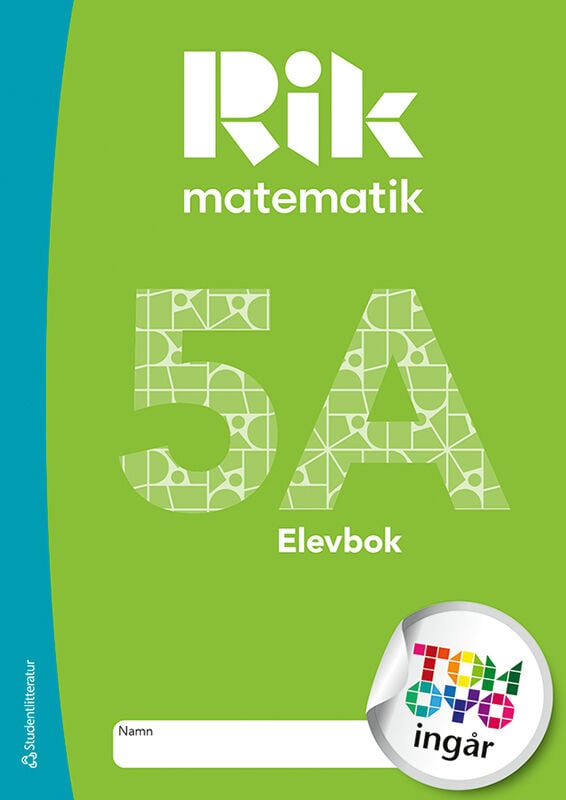 ISBN 9789144182766 Rik matematik 5A Elevpaket - Tryckt bok + Digital elevlicens 12 mån