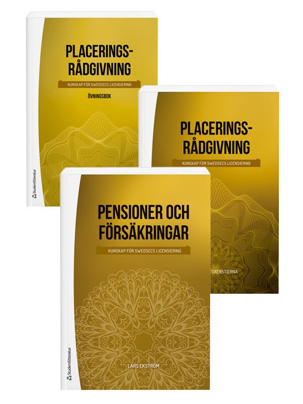 ISBN 9789144185057 Placeringsrådgivning samt övningsbok och Pensioner och försäkringar - paket