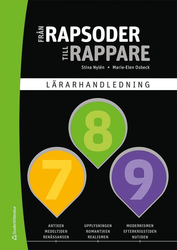 ISBN 9789144190853 Från rapsoder till rappare 7-9 Lärarpaket - Tryckt + Digital lärarlicens 36 mån