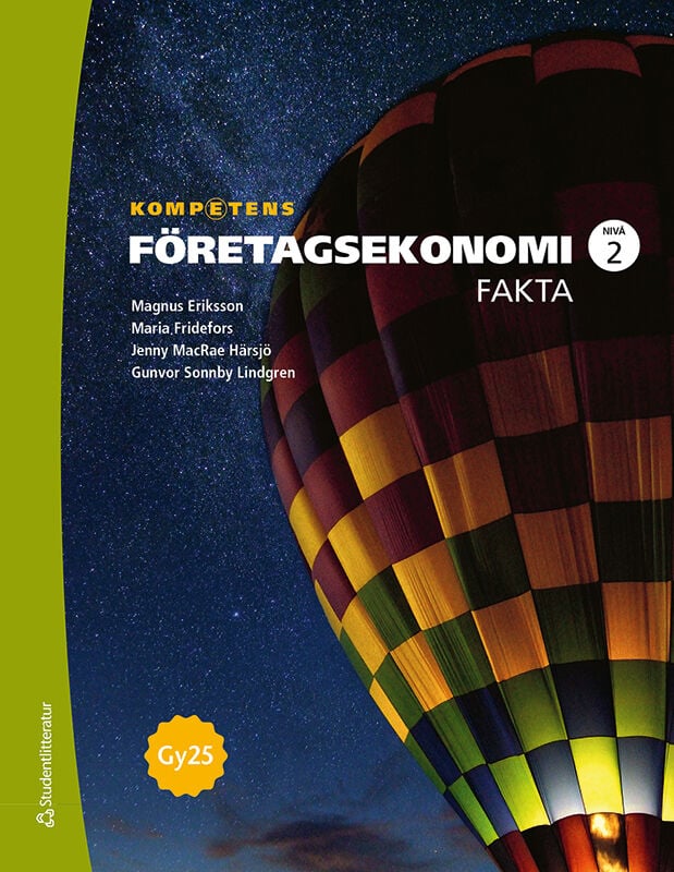 ISBN 9789144200101 Kompetens Företagsekonomi Nivå 2 Fakta Elevpaket - Tryckt +Digitalt 36 mån