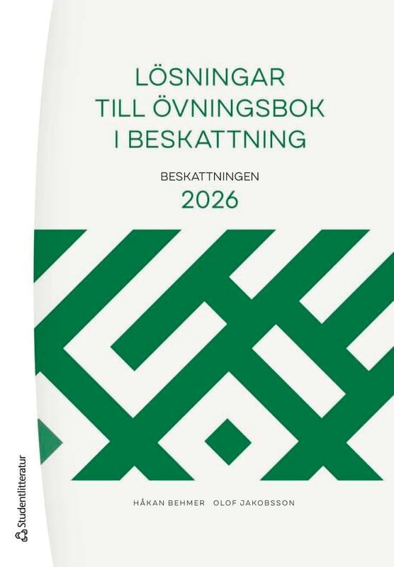 ISBN 9789144200675 Lösningar till Övningsbok i beskattning