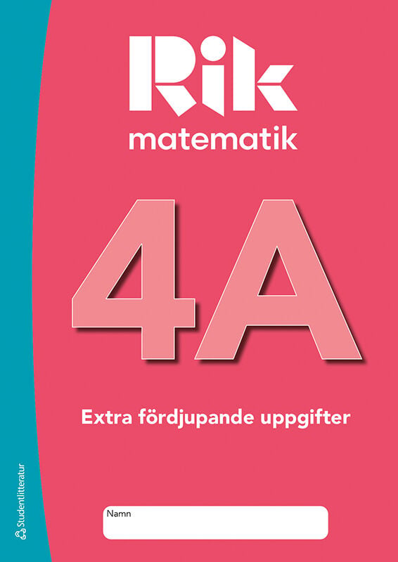 ISBN 9789144217710 Rik matematik 4A Extra fördjupande uppgifter