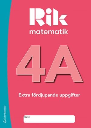 ISBN 9789144217710 Rik matematik 4A Extra fördjupande uppgifter