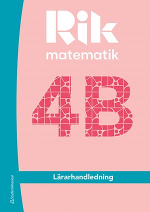 ISBN 9789144221359 Rik matematik 4B Digital lärarlicens 12 mån