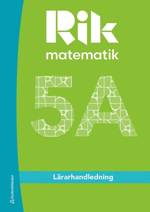ISBN 9789144221366 Rik matematik 5A Digital lärarlicens 12 mån