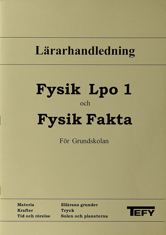 ISBN 9789185634125 Fysik Lpo 1 Lärarhandledning