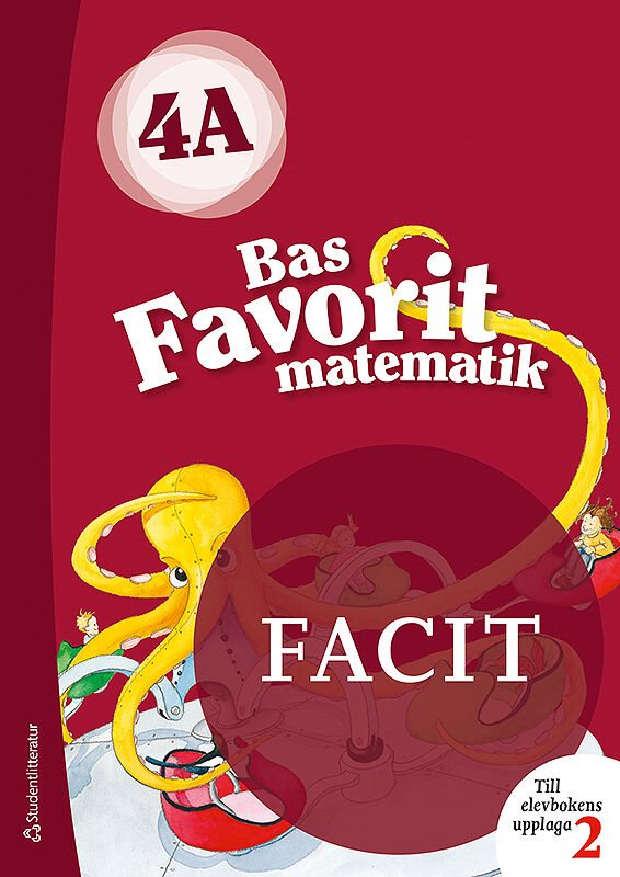 ISBN 9789144128276 Bas Favorit matematik 4A Facit till uppl.2, 5-pack