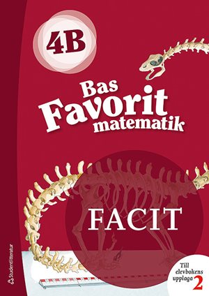 ISBN 9789144128290 Bas Favorit matematik 4B Facit till uppl. 2, 5-pack