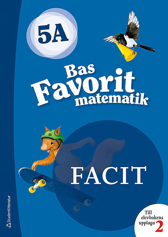 ISBN 9789144128320 Bas Favorit matematik 5A Facit till uppl.2, 5-pack