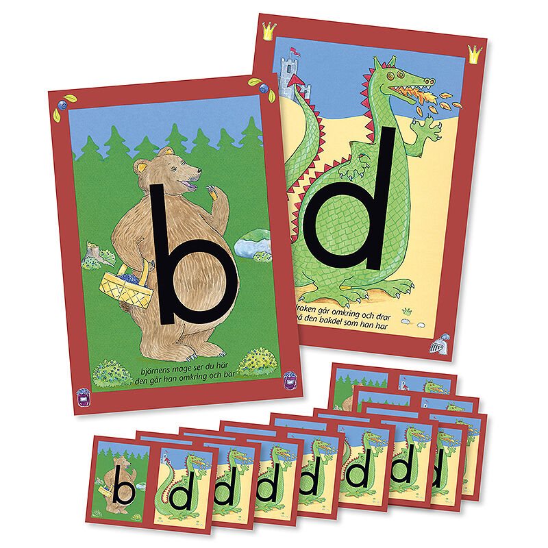 ISBN 9789144128733 b- och d-planscher (inkl. 10 småkort)