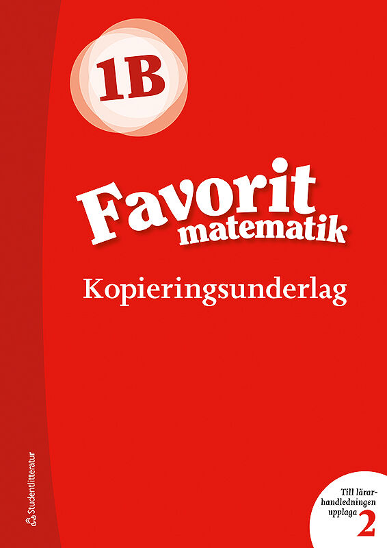ISBN 9789144132006 Favorit matematik 1B, Kopieringsunderlag