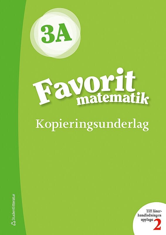 ISBN 9789144132037 Favorit matematik 3A Kopieringsunderlag