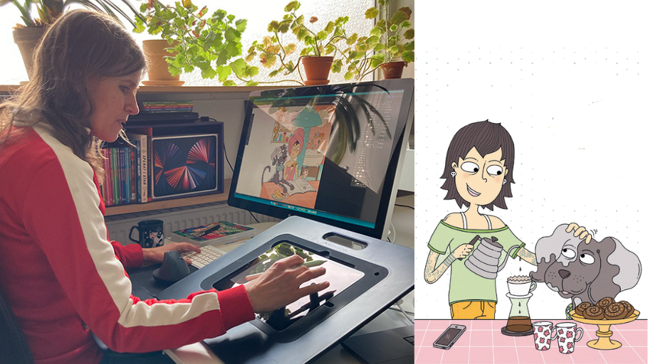 Maria Borgelöv illustrerar serien Bodil och Tofu