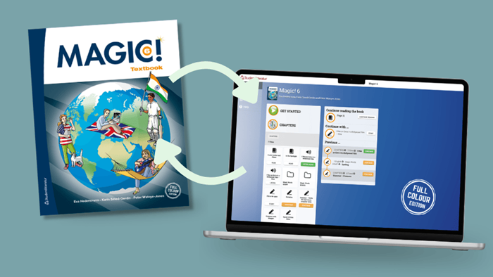 Smarta paket med tryckt och digitalt material i ett