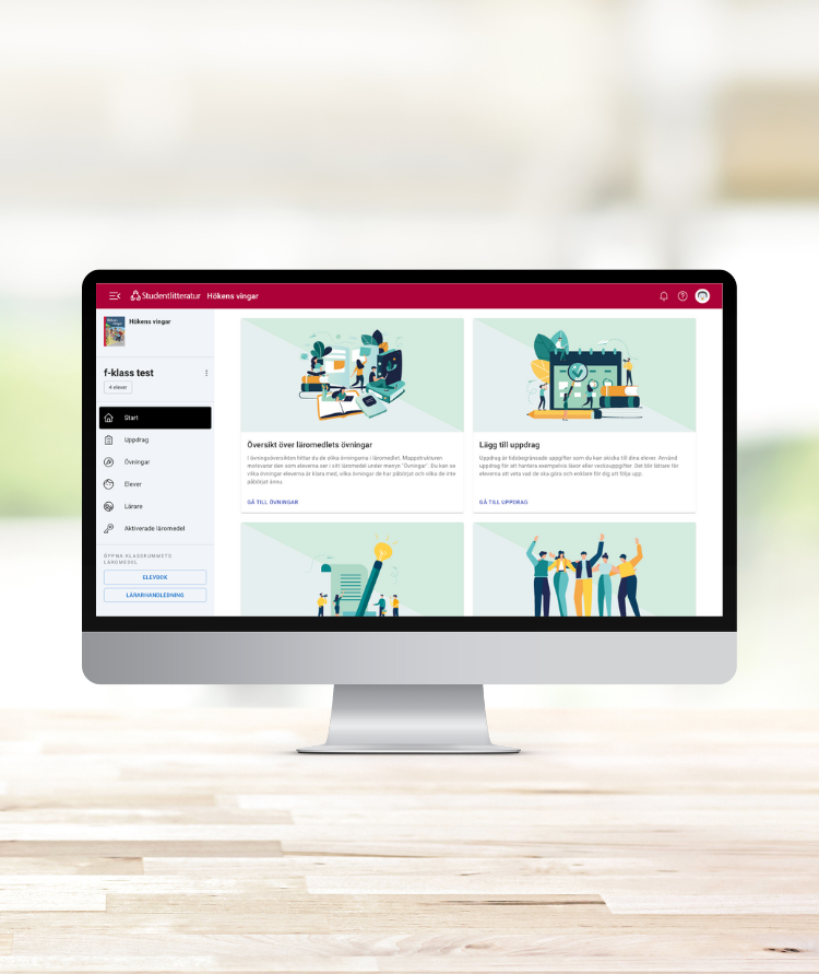 Dator med vy av digitalt klassrum