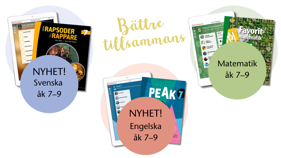 Tryckta och digitala läromedel för årskurs 7–9 i svenska, engelska och matematik