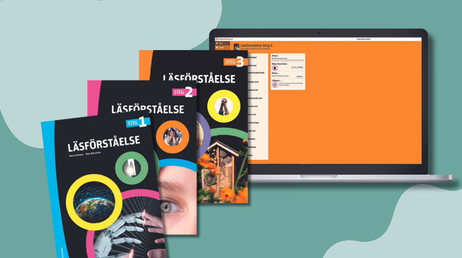 Läsförståelse Steg 1–3 är en serie för högstadiet där eleverna övar på att läsa och förstå olika genrer och texttyper.