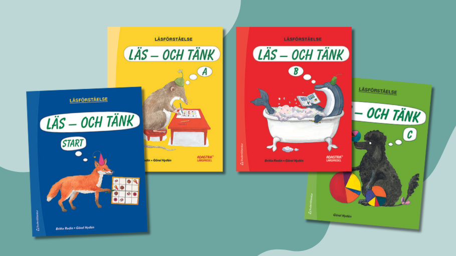 Läs och tänk är en serie arbetsböcker för elever som tränar läsning av enkla texter och vikten av att följa instruktioner.