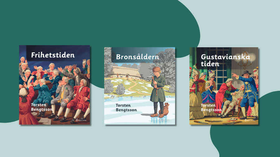 Omslag av 'Aha, nu fattar jag!'. Faktaböcker med spännande berättelser och illustrationer, anpassade för särskolan.