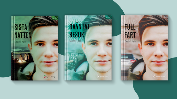 Omslag av serien Typiskt Tobias!, som skildrar Tobias vardag med små bekymmer, med fokus på igenkännbara, mänskliga berättelser.