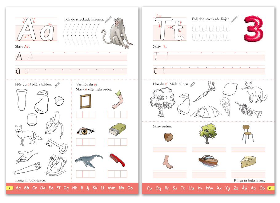 Utdrag ur Krumelurkul årskurs 1 bokstavshäfte.