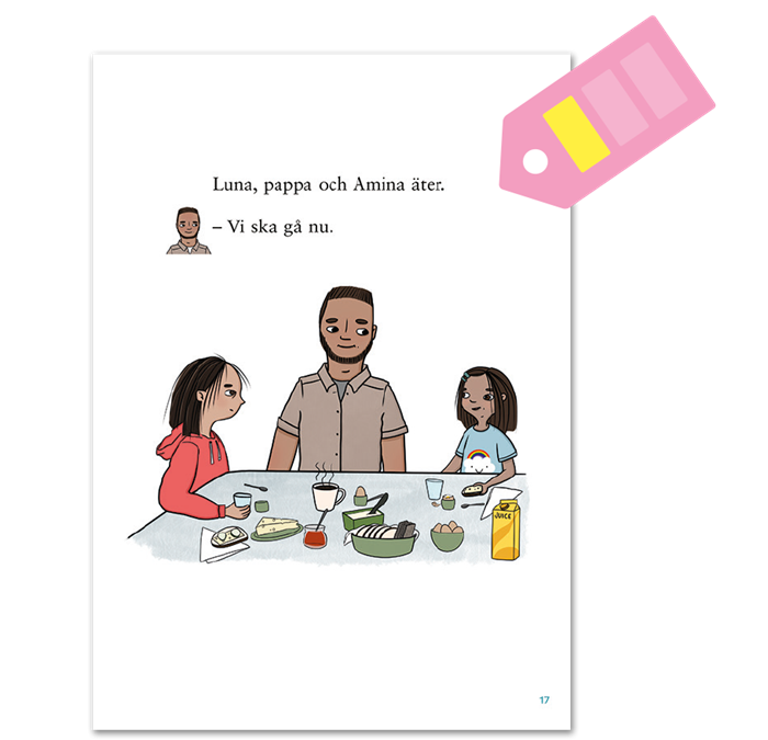 Utdrag ur läseboken läsa lätt i Krumelurkul 1, läsebok på första nivån. 