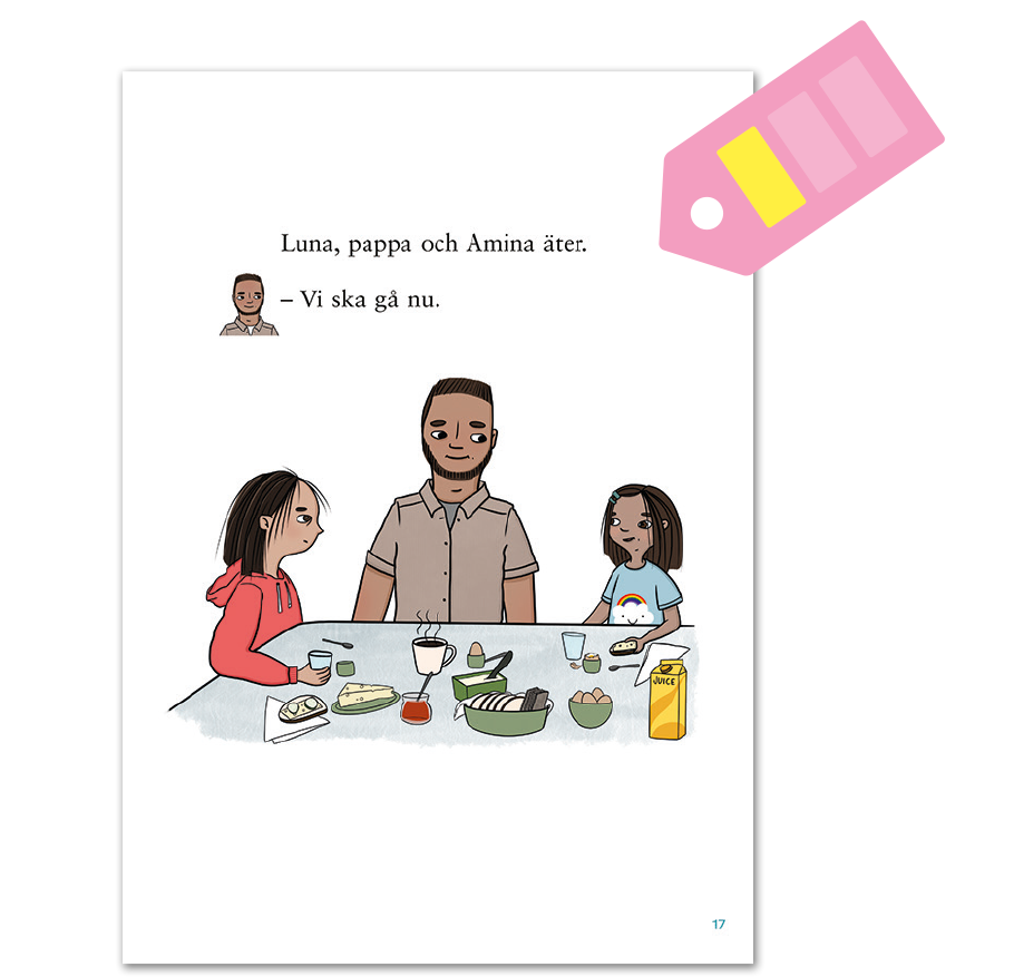 Utdrag ur läseboken läsa lätt i Krumelurkul 1, läsebok på första nivån. 