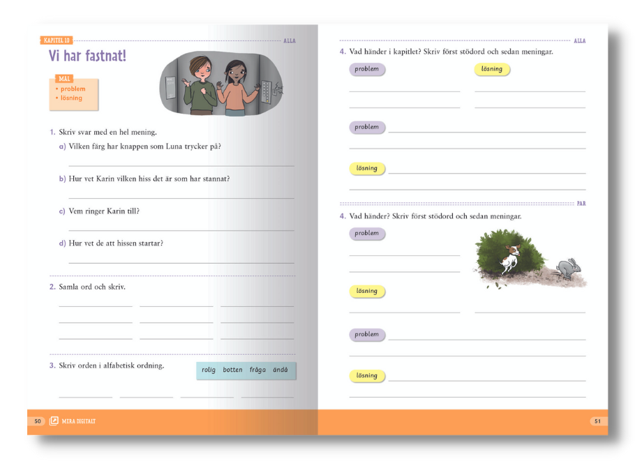 Utdrag ur Krumelurkul årskurs 2 arbetsbok.
