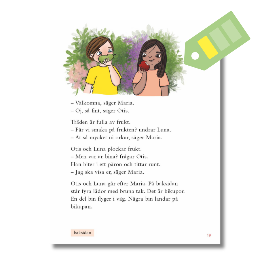 Utdrag ur läseboken läsa lätt i Krumelurkul 3, läsebok på första nivån. 