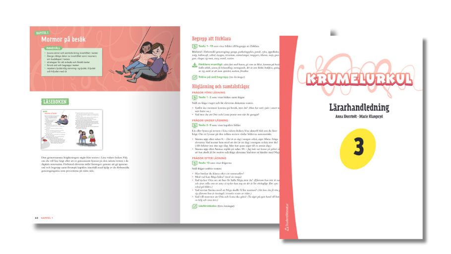 Här kan du provläsa ett smakprov av lärarhandledningen i Krumelurkul 3.