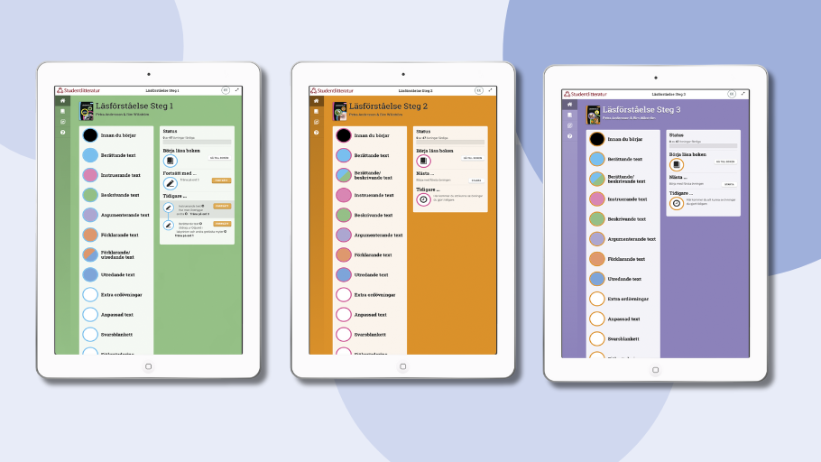 Digitala provexemplar av Läsförståelse Steg 1–3