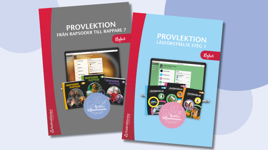 Provlektion Läsförståelse Steg 1 och Från rapsoder till rappare